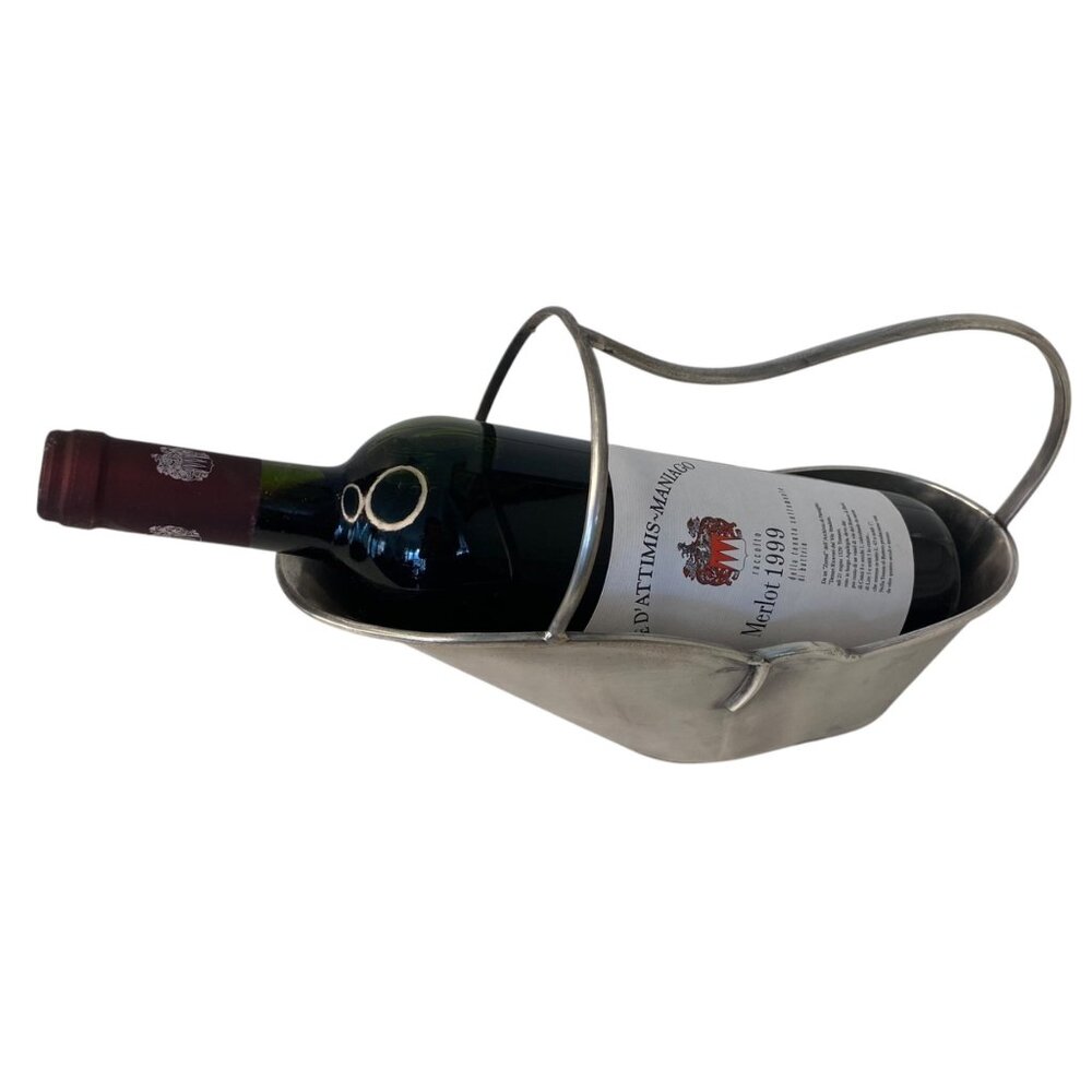 Gotinger Butler's Collection Bottle Display‎ Pewter Wine Bottle Holder Silver